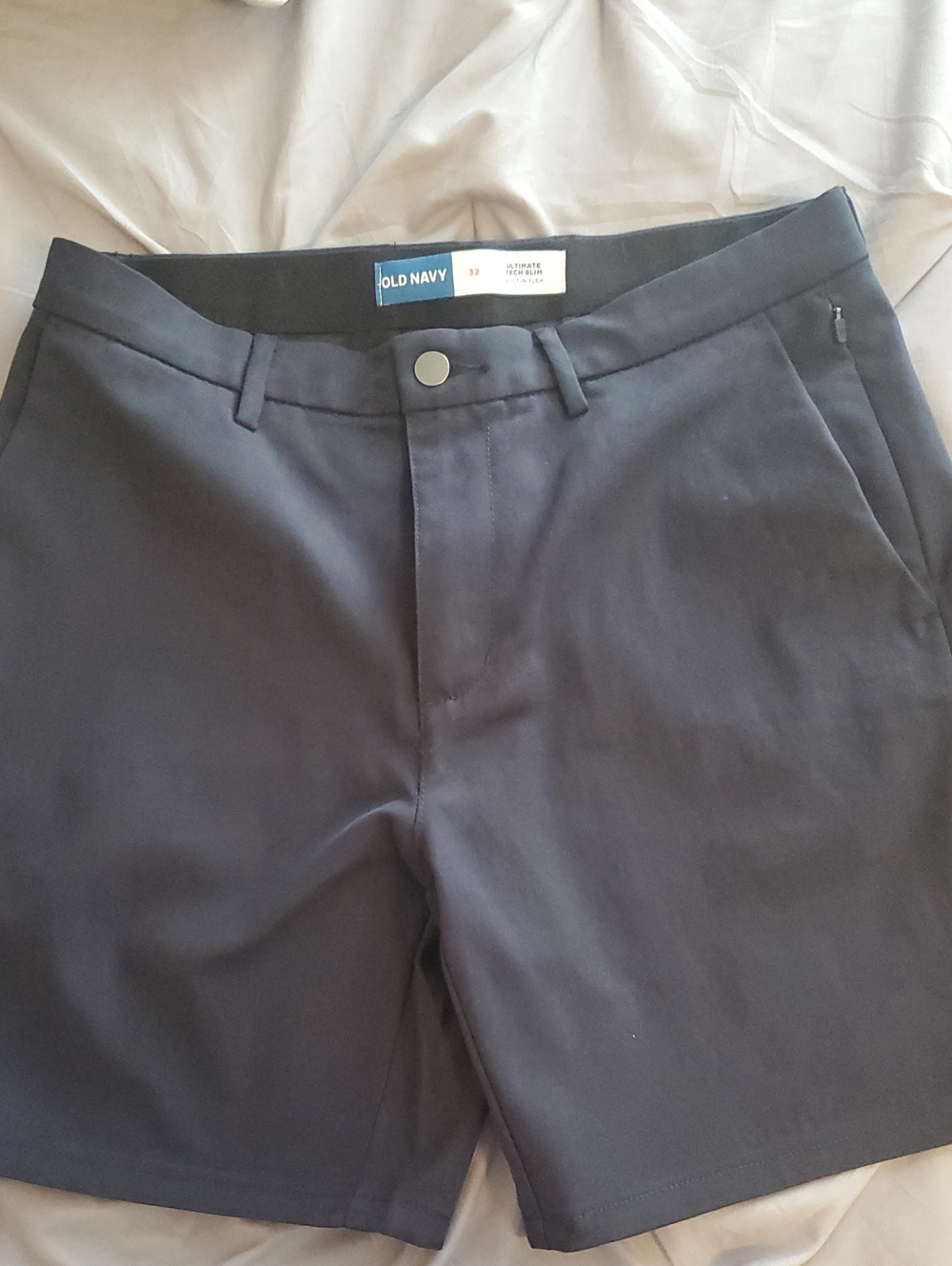 Old Navy Men's Navy Ultimate Tech Slim Built In Flex  Chino Shorts